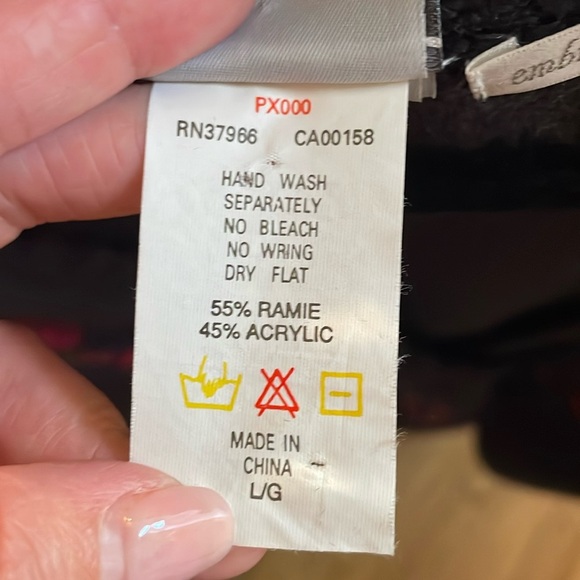 Gorgeous deep gray multi colored sweater embroidered by hand designs - Picture 6 of 6